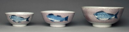 nest of fish punch bowls